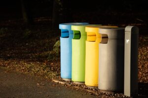 recycling bins